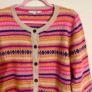 Boden Wool Mix Striped Women's Cardigan